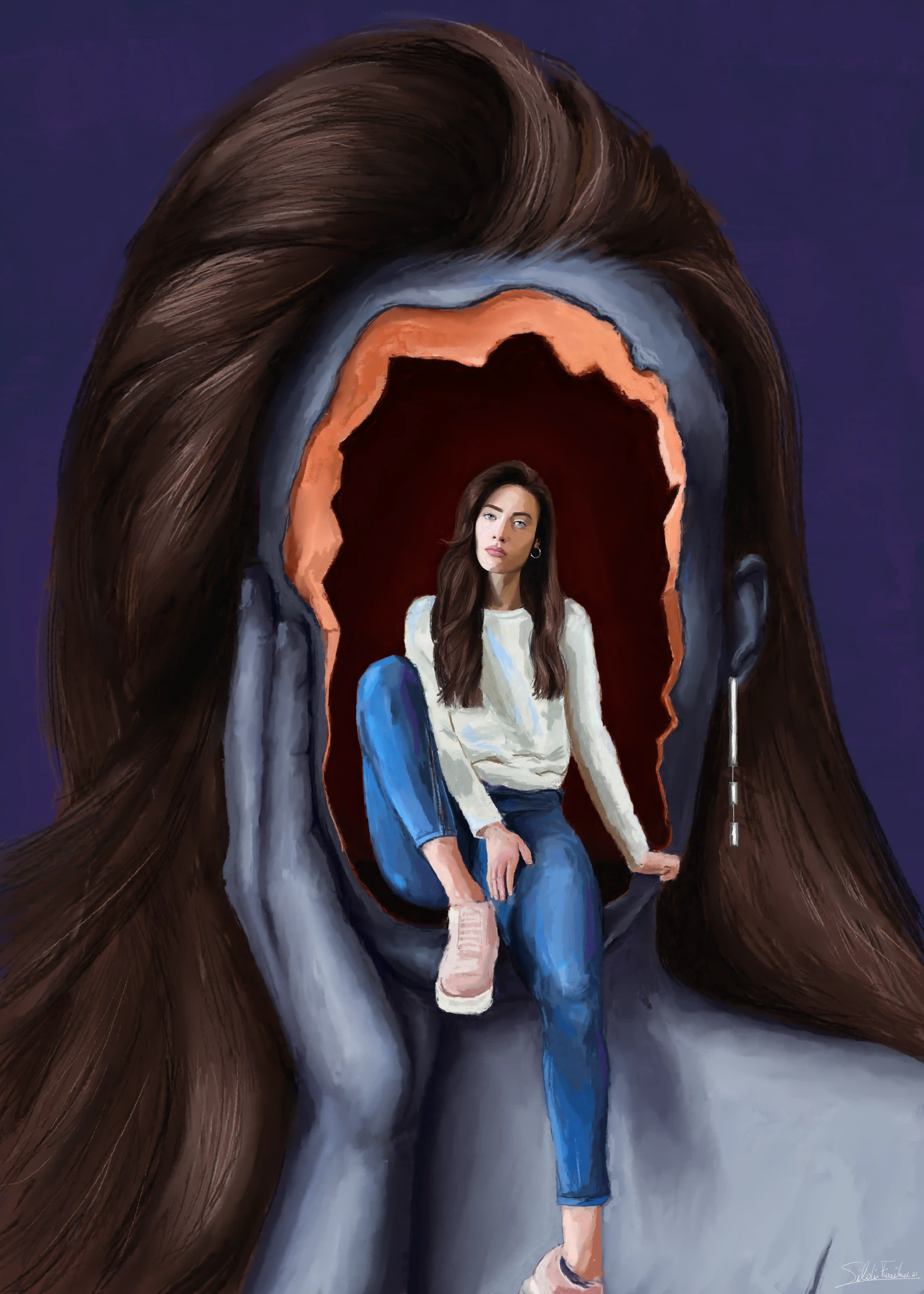 Cat wearing a hoodie